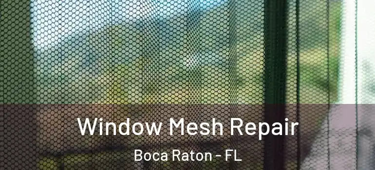  Window Mesh Repair Boca Raton - FL